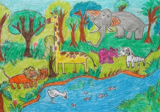 painting by Tharith Wickramasinghe (8 years)