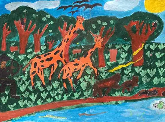 painting by Emmanuel Zoe Nyadeva (12 years)