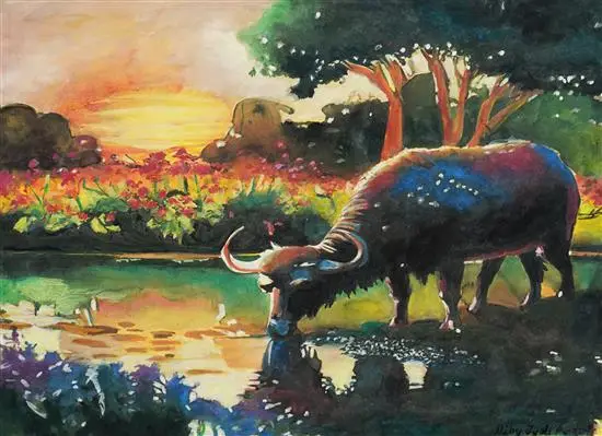 painting by Dibya Jyoti Puzari (41 years)