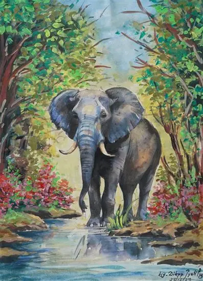 painting by Dibya Jyoti Puzari (41 years)